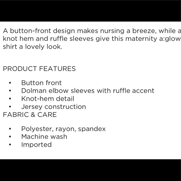 🆕 Maternity tie-hem nursing shirt size medium - Picture 7 of 8